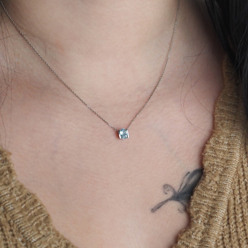 Collier Carador Moderne Or blanc 375/000e