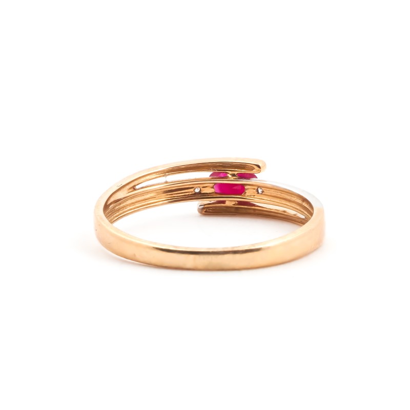 Bague Carador deux ors 375/000 et rubis