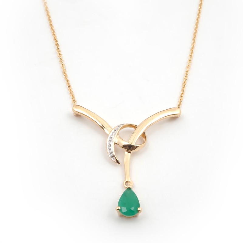 Collier Carador Emeraude et Or jaune 375/000