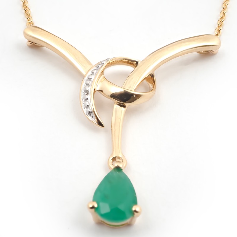 Collier Carador Emeraude et Or jaune 375/000