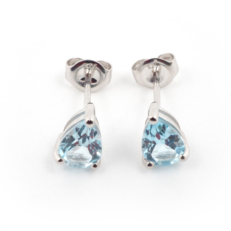 Boucles d'oreilles Carador Or blanc 375/000 et Topaze