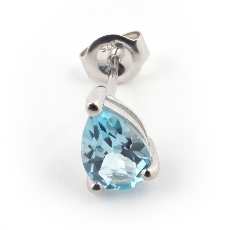 Boucles d'oreilles Carador Or blanc 375/000 et Topaze