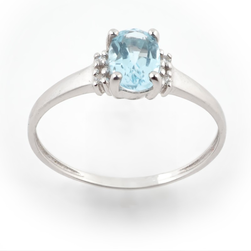 Solitaire accompagné Carador Or blanc 375/000 et Oxydes de zirconium