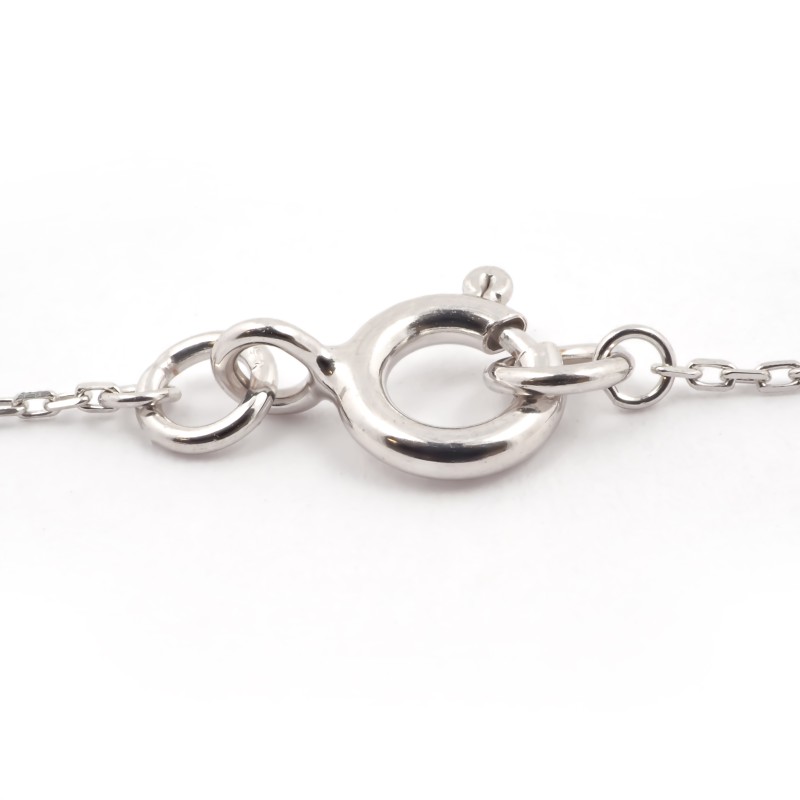 Collier en or blanc 375/000 et Améthyste