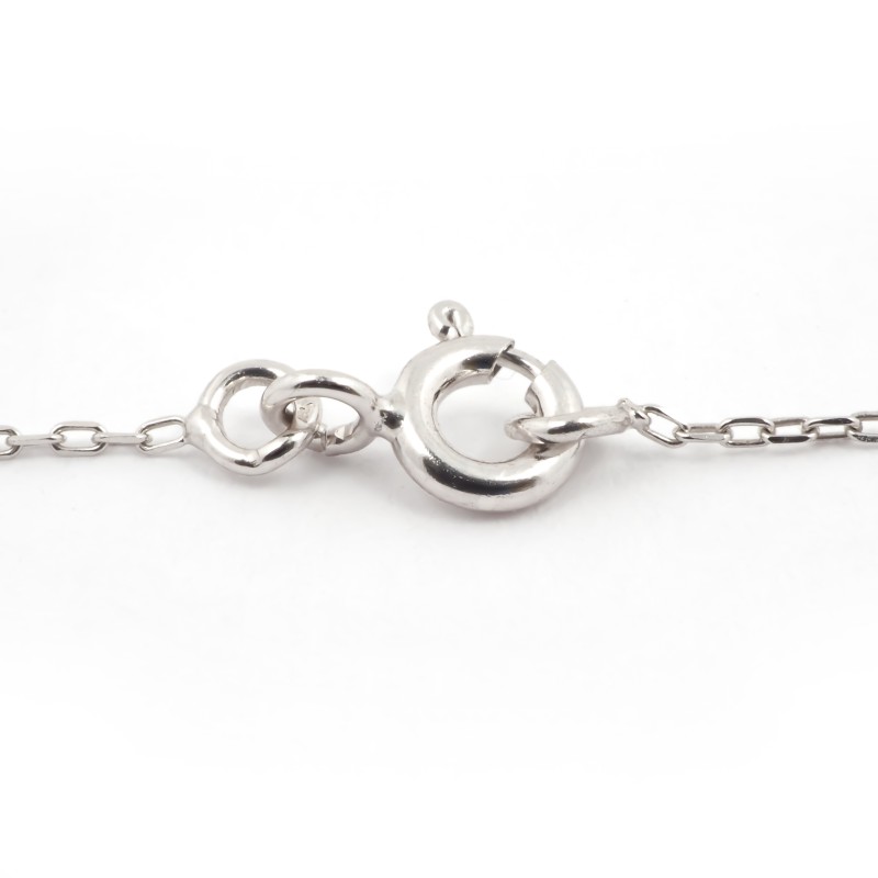 Collier Carador Or blanc 375/000e et Topaze