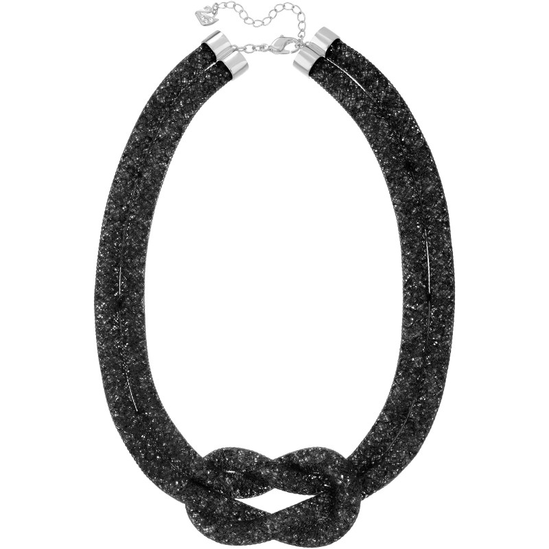 SWAROVSKI STARDUST:COLLIER KNOT JET HEM/PDS BLK