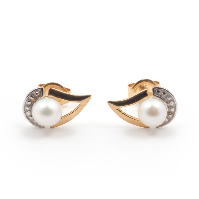 Carador - Boucles d'oreilles Perle et Or jaune 375/000 forme larme