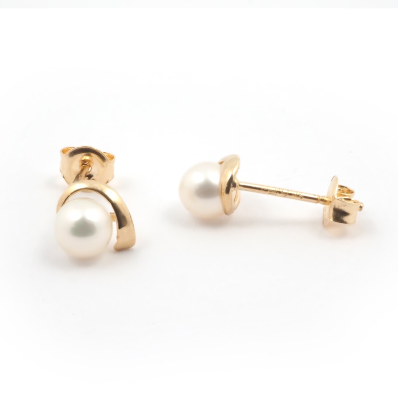 Boucles d'oreilles Carador Or jaune femme 375/000 et perle