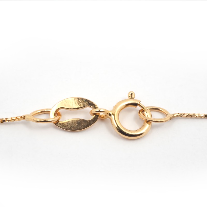 Collier Carador maille vénitienne perle de tahiti 8/9 mm, or jaune 375/000