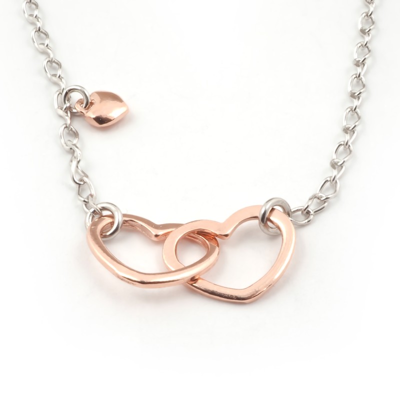 collier femme argent motif coeur