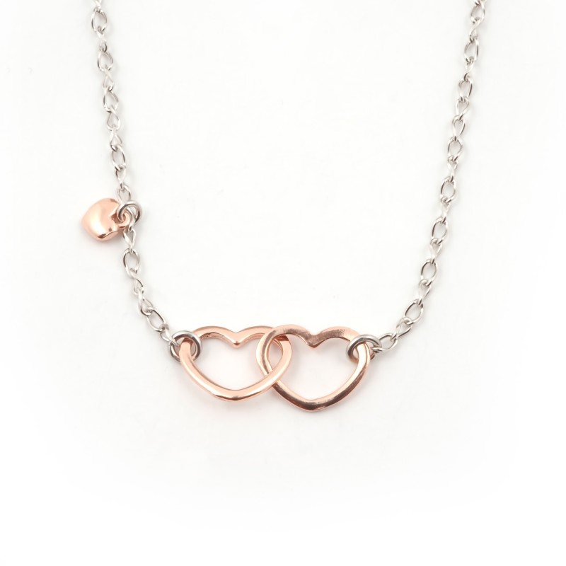 collier femme argent motif coeur