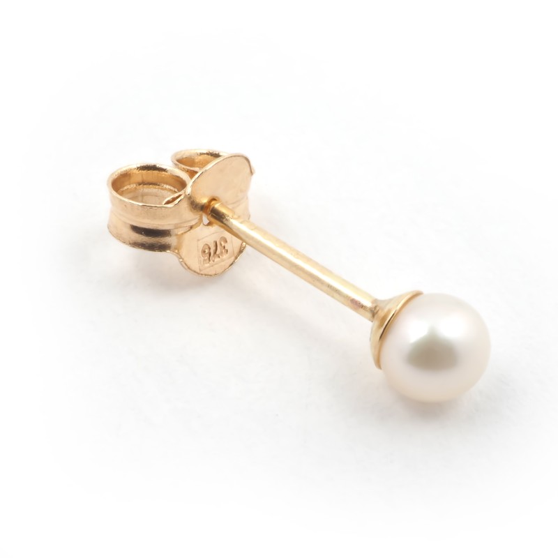 Boucles d'oreilles Carador perles 3 mm et or jaune 375/000