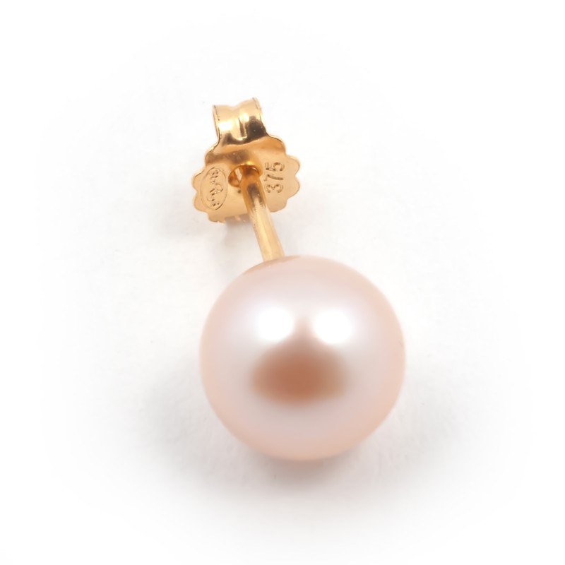 Boucles d'oreilles Carador perle de culture d'eau douce 4 mm, or jaune 375/000