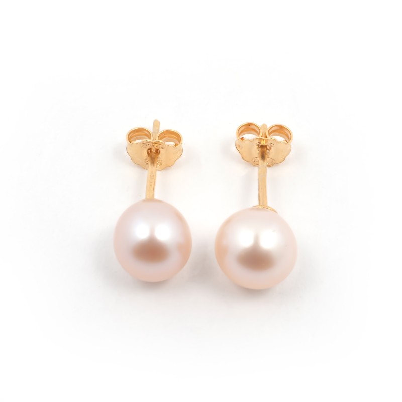 Boucles d'oreilles Carador perle de culture d'eau douce 4 mm, or jaune 375/000