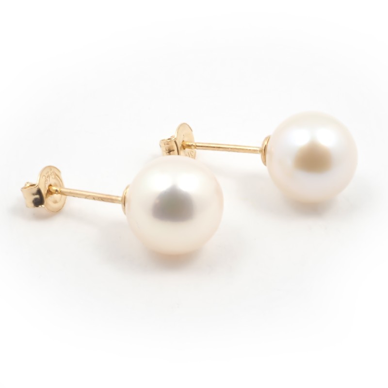 Boucles d'oreilles Carador perle 7,5 mm en or jaune 375/000