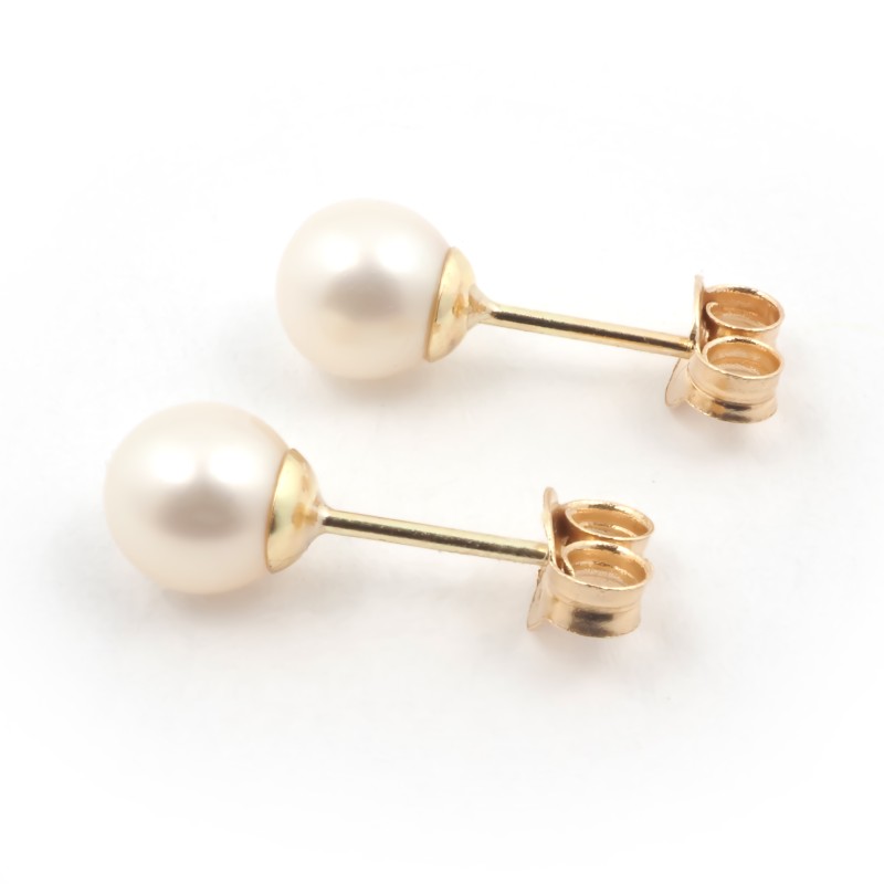 Boucles d'oreilles Carador perle de 7 mm en or jaune 375/000