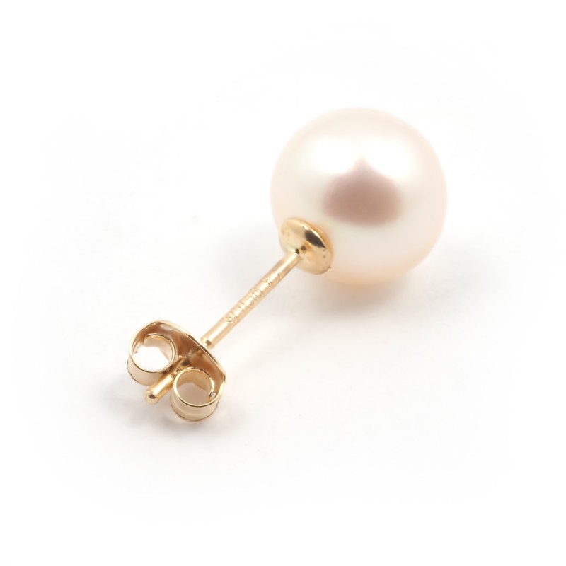 Boucles d'oreilles Carador perle de 7 mm en or jaune 375/000