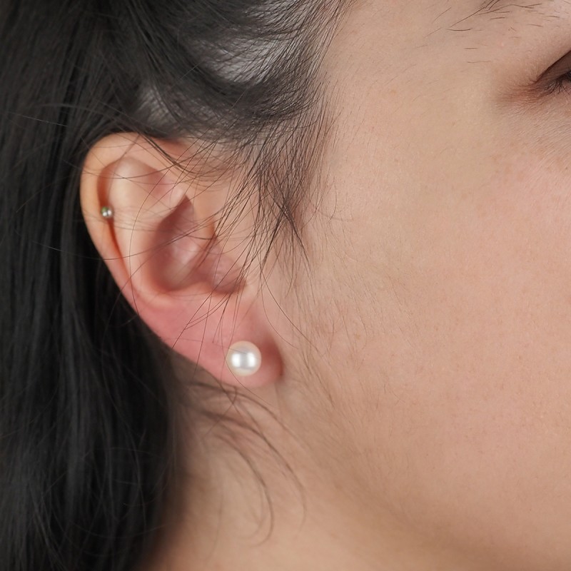 Boucles d'oreilles Carador perle 7,5 mm en or jaune 375/000