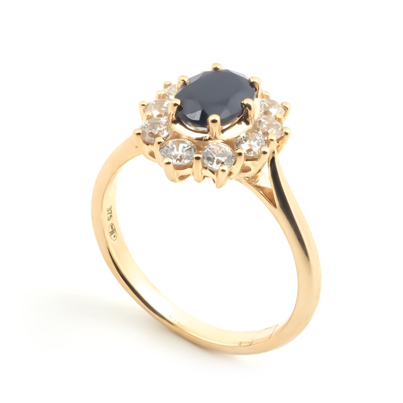 Bague éternelle Carador en or jaune 375/000 et saphir