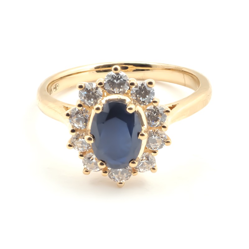 Bague éternelle Carador en or jaune 375/000 et saphir