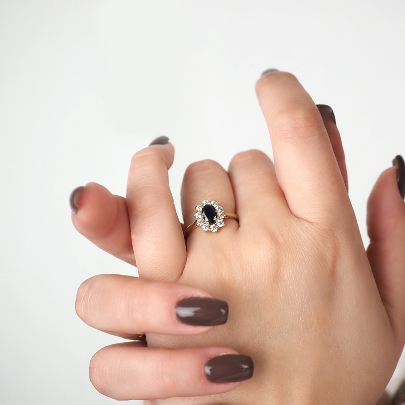 Bague éternelle Carador en or jaune 375/000 et saphir