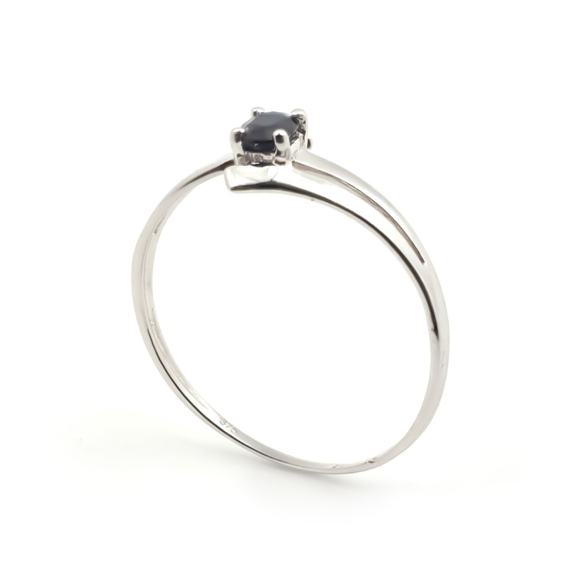 Bague Carador Saphir 0.25 cts et or blanc 375/000