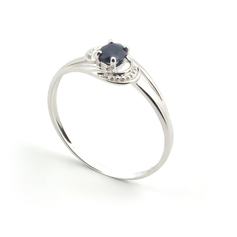 Bague Carador fantaisie Saphir et Or blanc 375/000