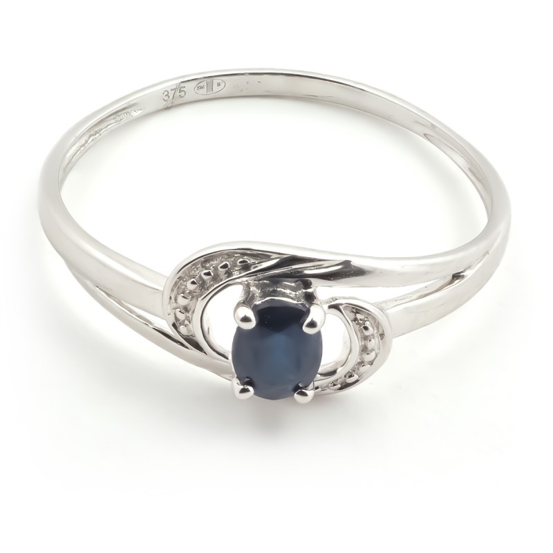 Bague Carador fantaisie Saphir et Or blanc 375/000