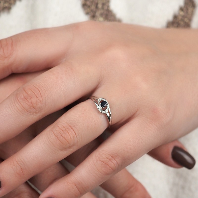 Bague Carador fantaisie Saphir et Or blanc 375/000