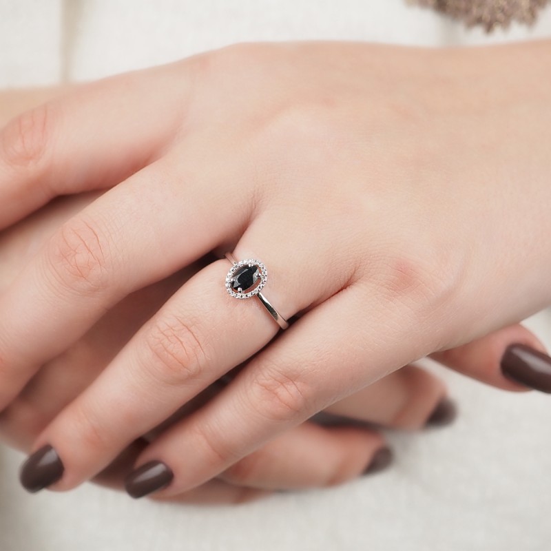 Bague Carador Diamant et Saphir Or blanc 375/000