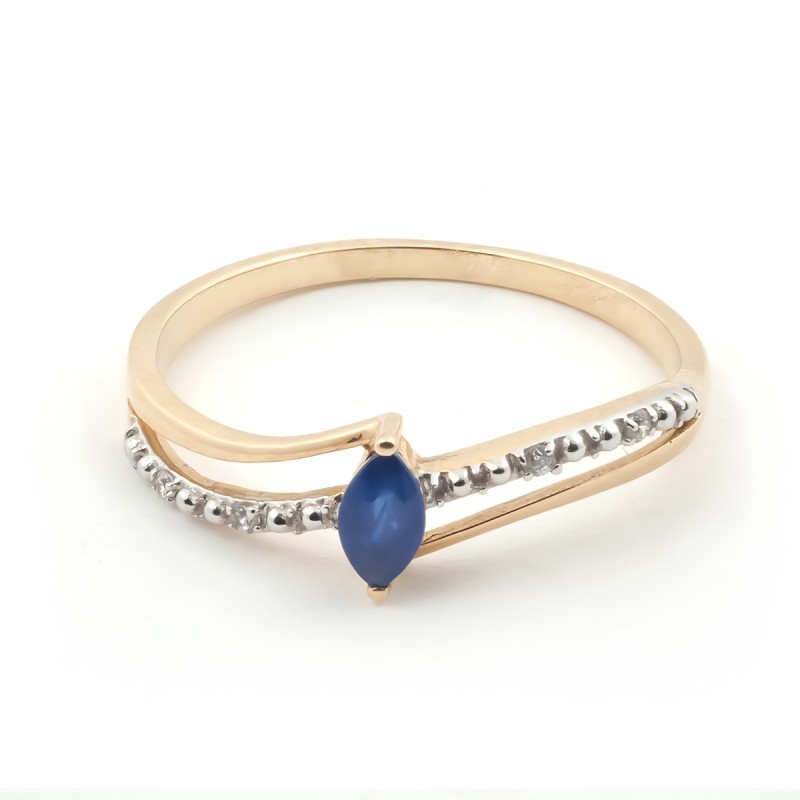 Bague Carador Femme Or Jaune 375/000 et saphir