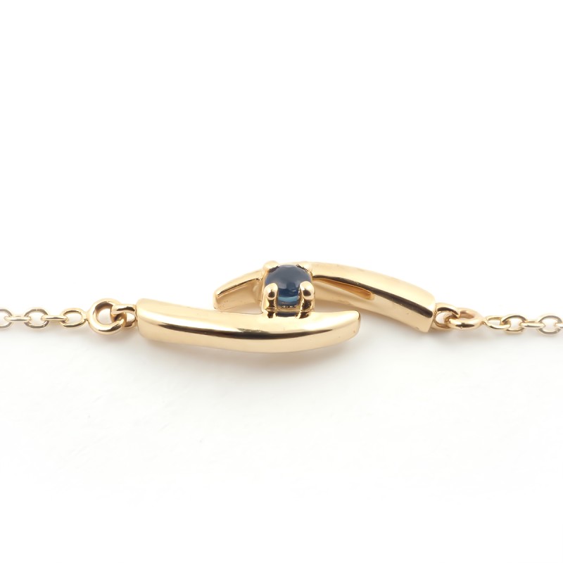 Bracelet Femme en Or Jaune 375 avec Saphir