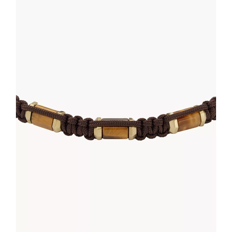 Bracelet Homme Fossil cordon noir