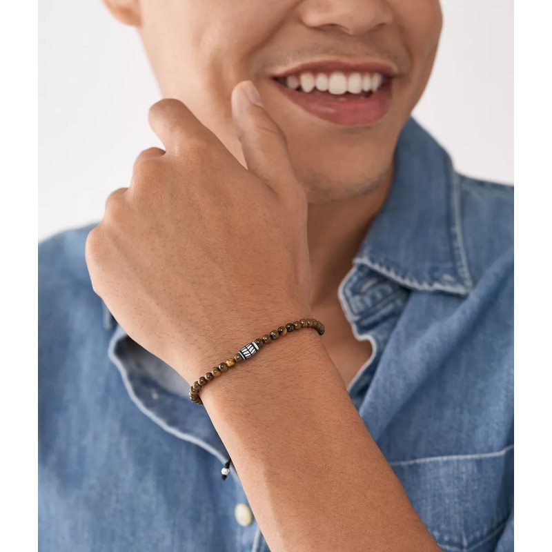 Bracelet Homme Fossil oeil de tigre