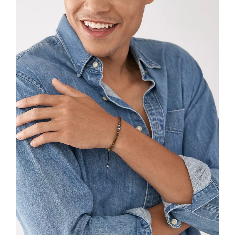 Bracelet Homme Fossil oeil de tigre