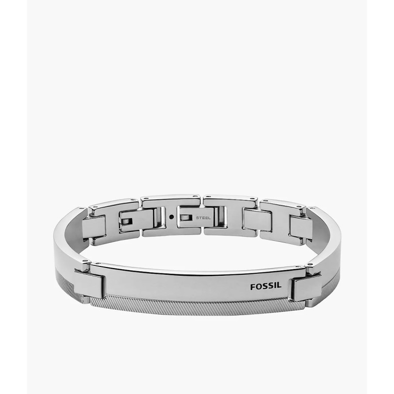 Bracelet Fossil avec plaque en acier