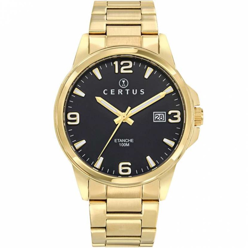 MONTRE CERTUS HOMME BRACELET ACIER doré