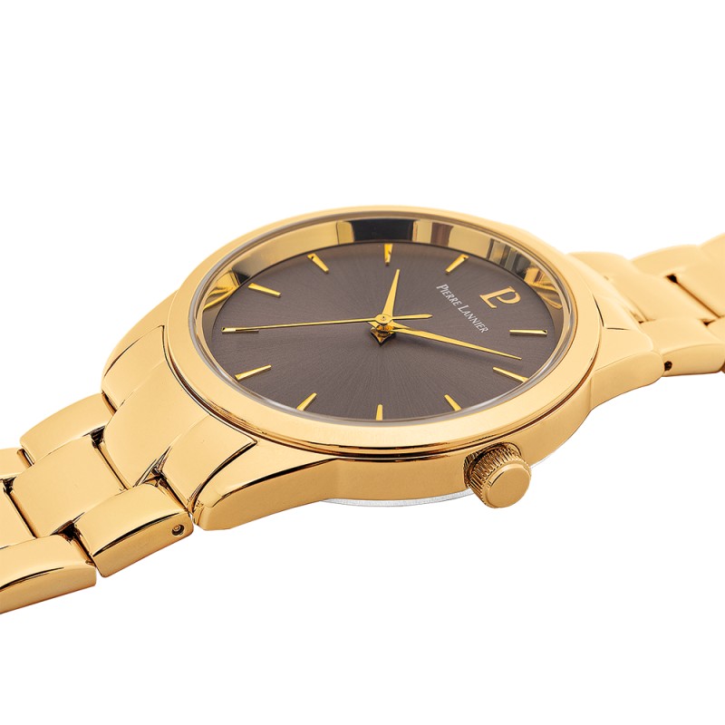 Montre Pierre Lannier femme bracelet acier doré