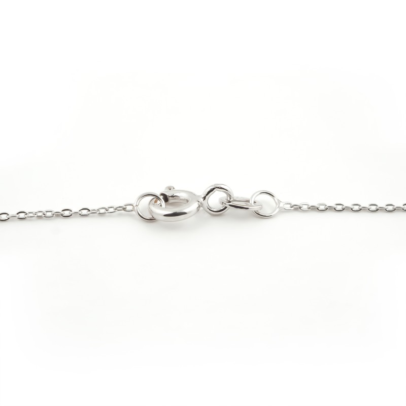 Collier Carador Or blanc 375/000 et Saphir poire