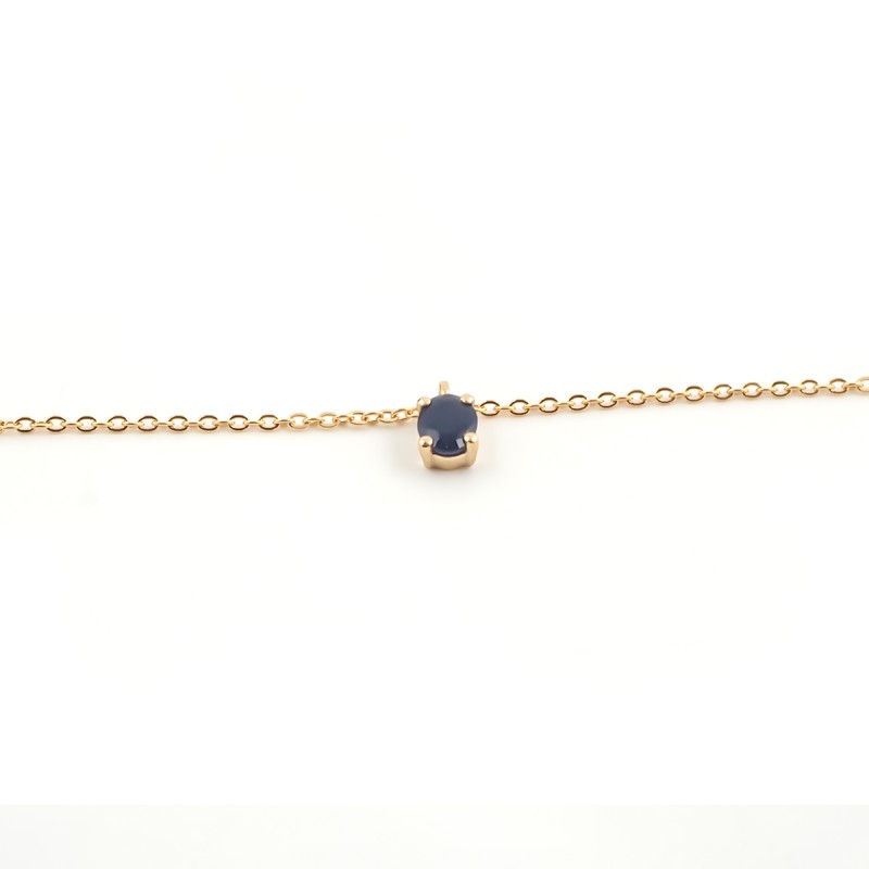 Collier Carador Or jaune 375/000 et Saphir