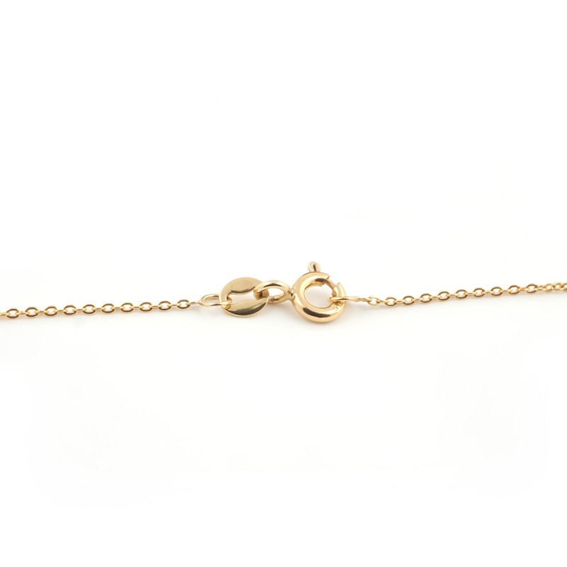 Collier solitaire femme carador en or jaune 375/000 et saphir en forme de goutte