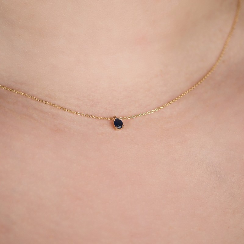 Collier Carador Or jaune 375/000 et Saphir