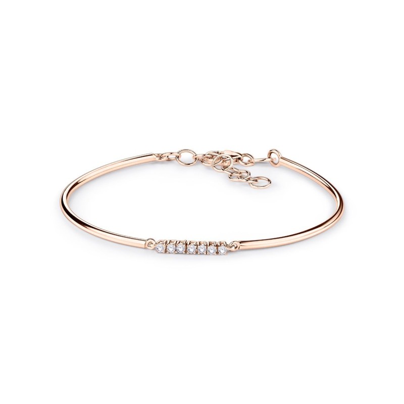 Bracelet Femme MAUBOUSSIN en or rose 750/000 et diamants "Trois grains d'amour"