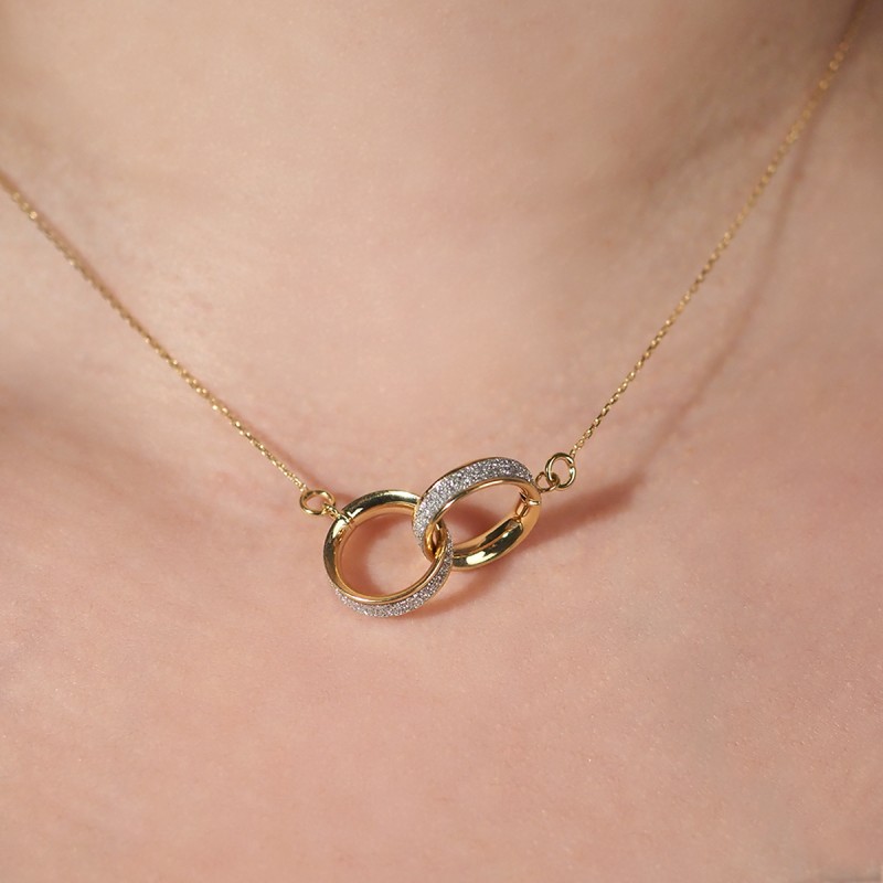 collier carador or 375/000 giltter argenté