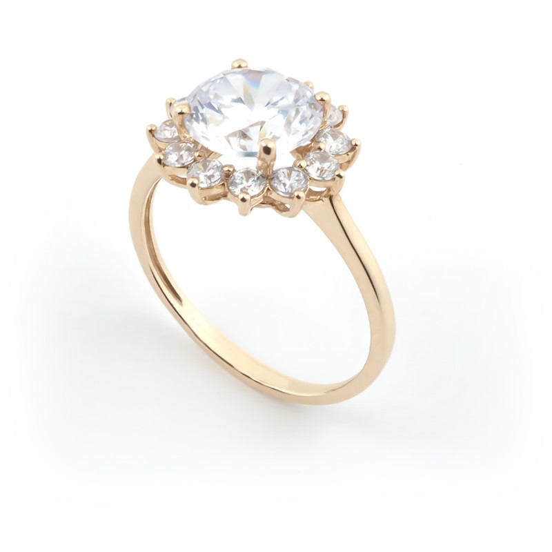 Bague femme Carador Or 375/000 et Oxyde de zirconium