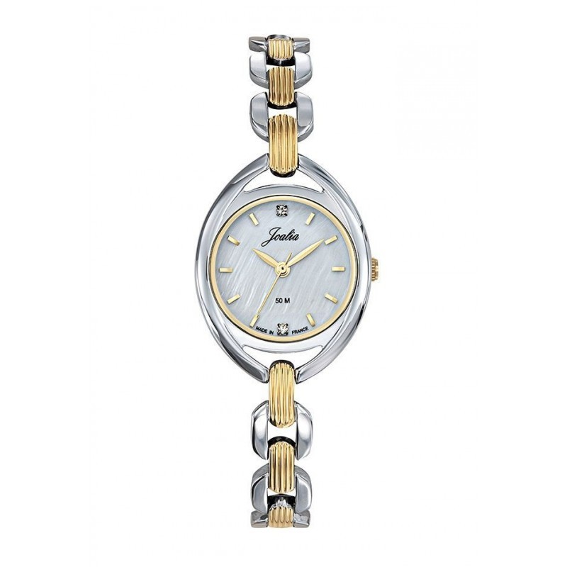 Montre Joalia femme bracelet en acier bicolore