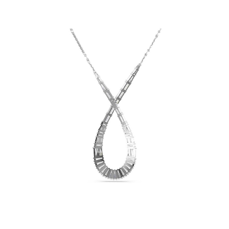 Collier femme swarovski Hyperbola métal argenté avec cristaux
