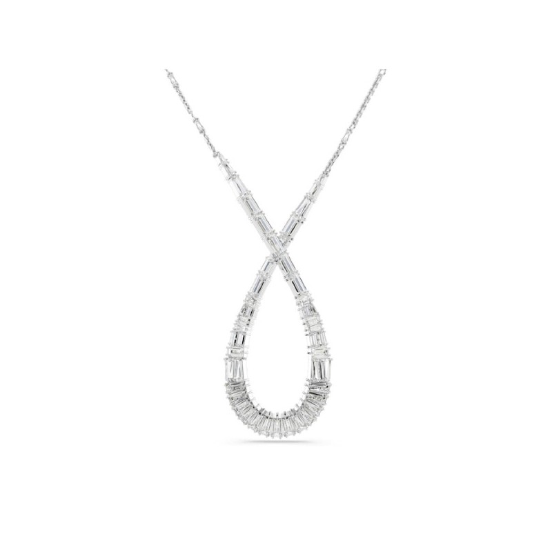 Collier femme swarovski Hyperbola métal argenté avec cristaux