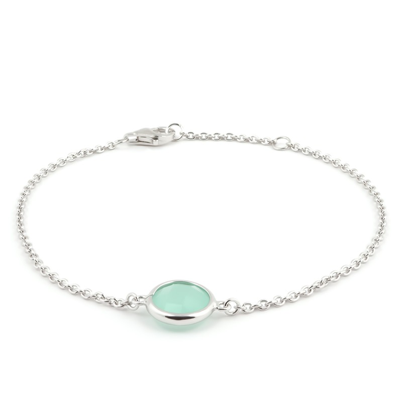 Bracelet femme pierre verte