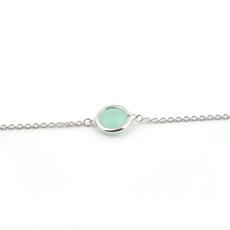 Bracelet femme pierre verte